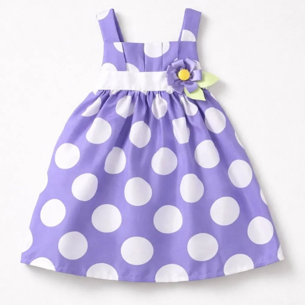 Rare Editions Purple and White polka dot Party Dress